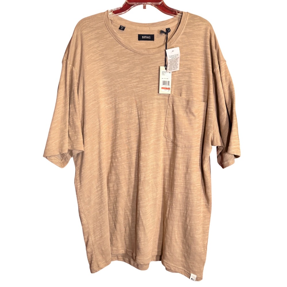 Buffalo Tan Short Sleeve Pocket Tee - Men's Casual Crewneck